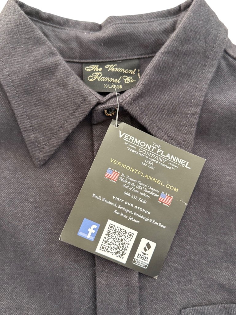 Vermont Flannel Co. Men's Button Front Shirt Sz Xl Long Sleeve Outdoor Gray New — image 4 of 8